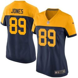 Cheap James Jones Packers Women Jersey From China Navy-Throwback-Alternate Game #89