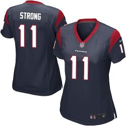 Cheap Jaelen Strong Texans Women Jersey From China Blue Game #11