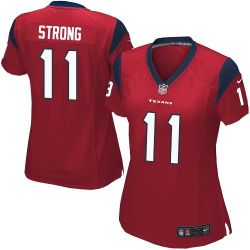 Cheap Jaelen Strong Texans Women Jersey From China Red Game #11