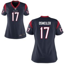 Cheap Brock Osweiler Texans Women Jersey From China Blue Game #17