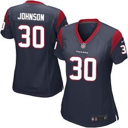 Cheap Kevin Johnson Texans Women Jersey From China Blue Game #30