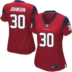 Cheap Kevin Johnson Texans Women Jersey From China Red Game #30