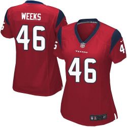 Cheap Jon Weeks Texans Women Jersey From China Red Game #46