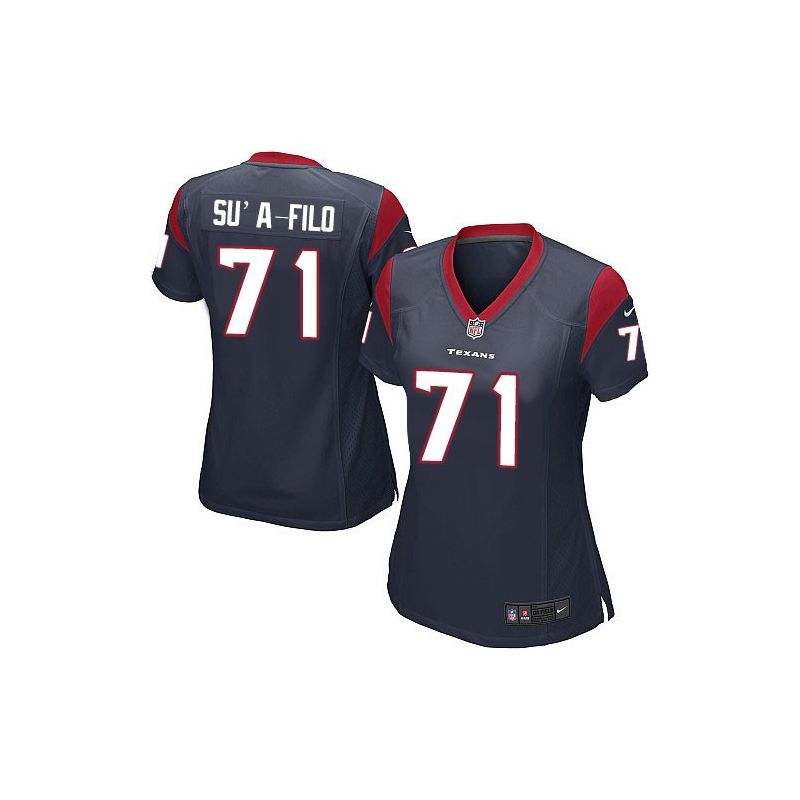 Cheap Xavier Sua-Filo Texans Women Jersey From China Blue Game #71