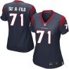 Cheap Xavier Sua-Filo Texans Women Jersey From China Blue Game #71