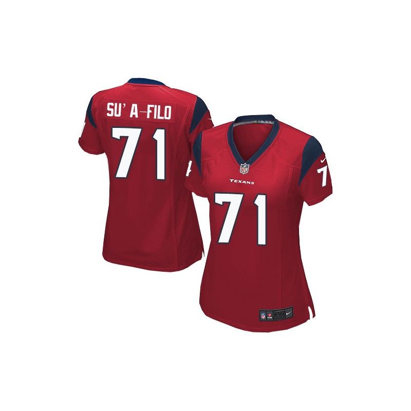 Cheap Xavier Sua-Filo Texans Women Jersey From China Red Game #71