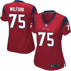 Cheap Vince Wilfork Texans Women Jersey From China Red Game #75