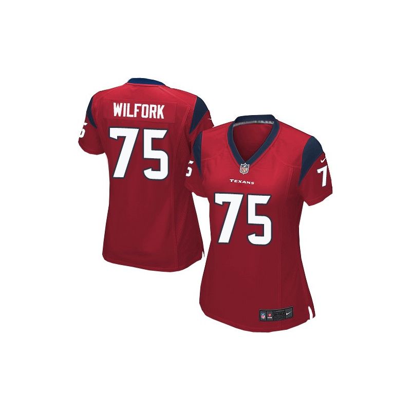 Cheap Vince Wilfork Texans Women Jersey From China Red Game #75
