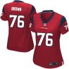 Cheap Duane Brown Texans Women Jersey From China Red Game #76