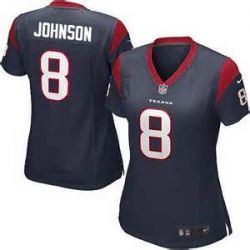 Cheap Will Johnson Texans Women Jersey From China Blue Game #8