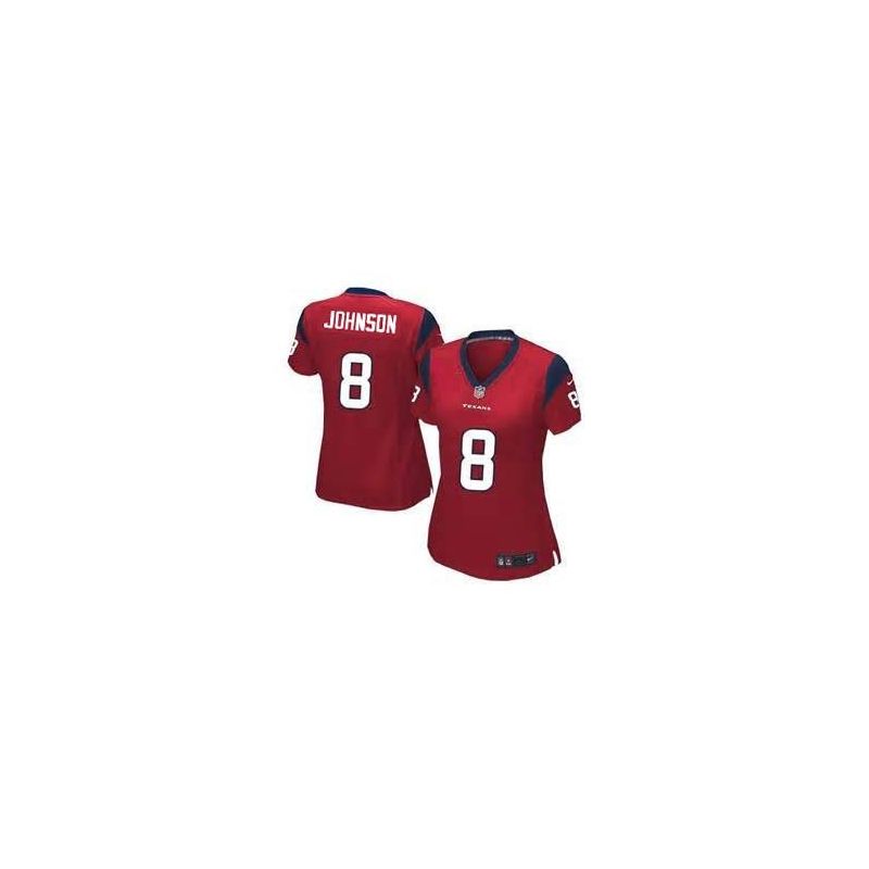 Cheap Will Johnson Texans Women Jersey From China Red Game #8