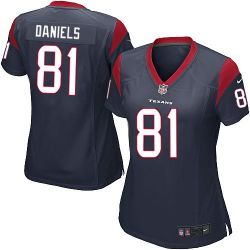 Cheap Owen Daniels Texans Women Jersey From China Blue Game #81