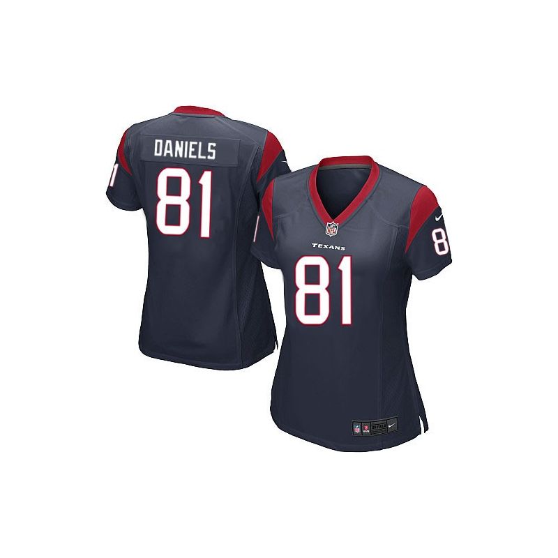 Cheap Owen Daniels Texans Women Jersey From China Blue Game #81