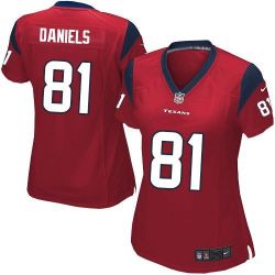 Cheap Owen Daniels Texans Women Jersey From China Red Game #81