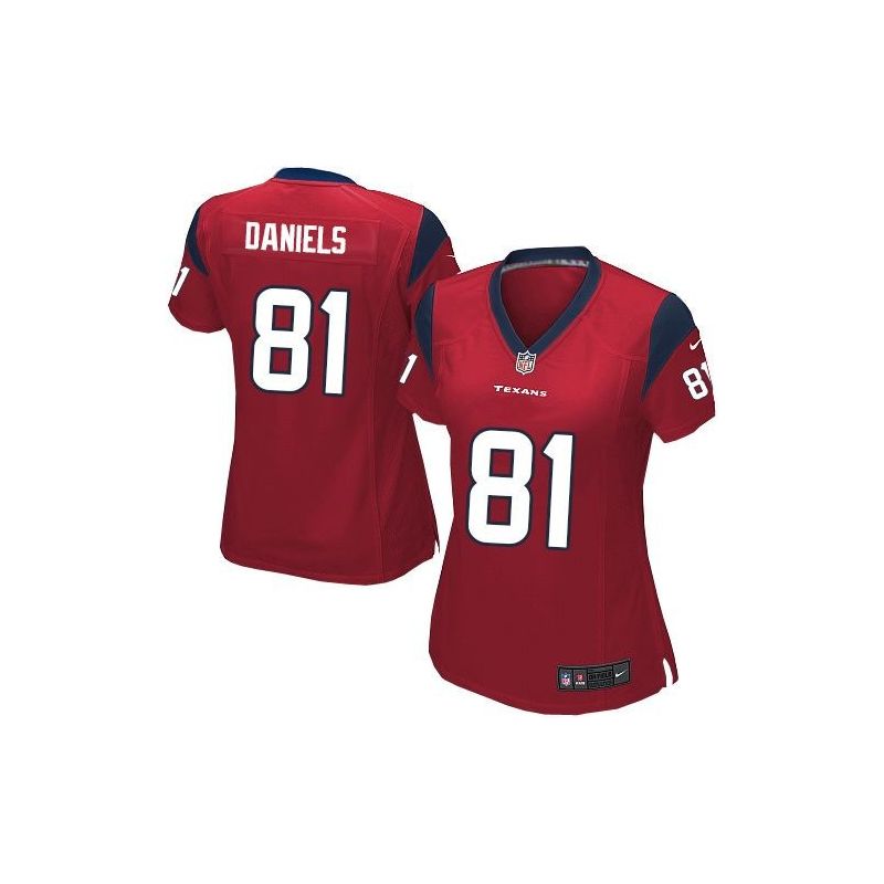 Cheap Owen Daniels Texans Women Jersey From China Red Game #81