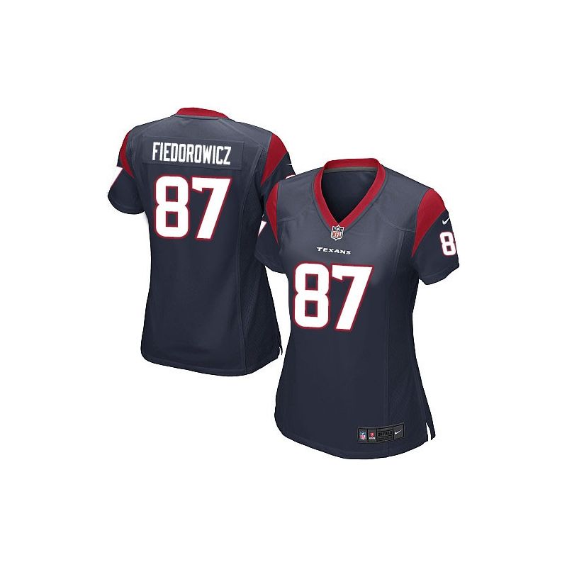 Cheap CJ Fiedorowicz Texans Women Jersey From China Blue Game #87