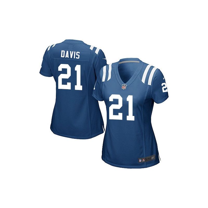 Cheap Vontae Davis Colts Women Jersey From China Blue Game #21