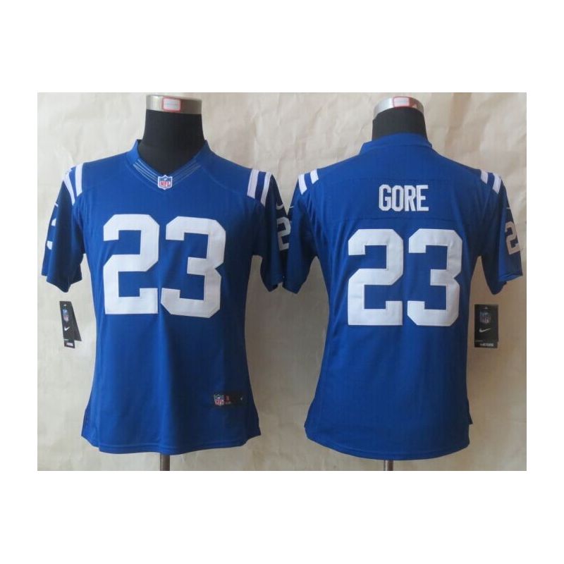 Cheap Frank Gore Colts Women Jersey From China Blue Game #23