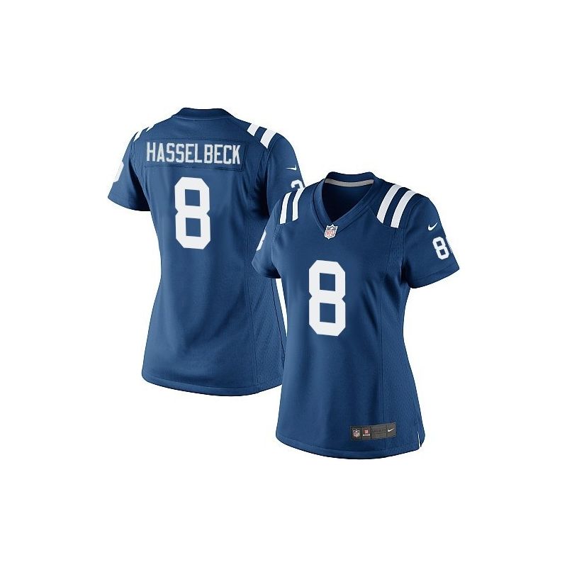 Cheap Matt Hasselbeck Colts Women Jersey From China Blue Game #8