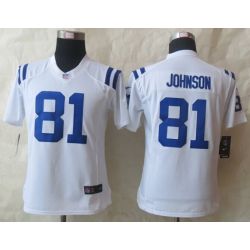 Cheap Andre Johnson Colts Women Jersey From China White Game #81