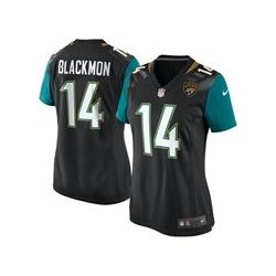 Cheap Justin Blackmon Jaguars Women Jersey From China Black-NEW Game #14