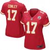 Cheap Chris Conley Chiefs Women Jersey From China Red Game #17