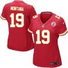 Cheap Joe Montana Chiefs Women Jersey From China Red Game #19