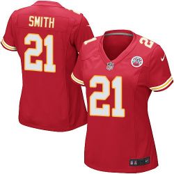 Cheap Sean Smith Chiefs Women Jersey From China Red Game #21