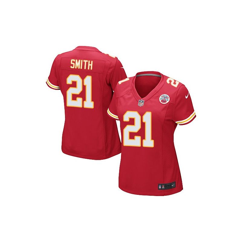 Cheap Sean Smith Chiefs Women Jersey From China Red Game #21