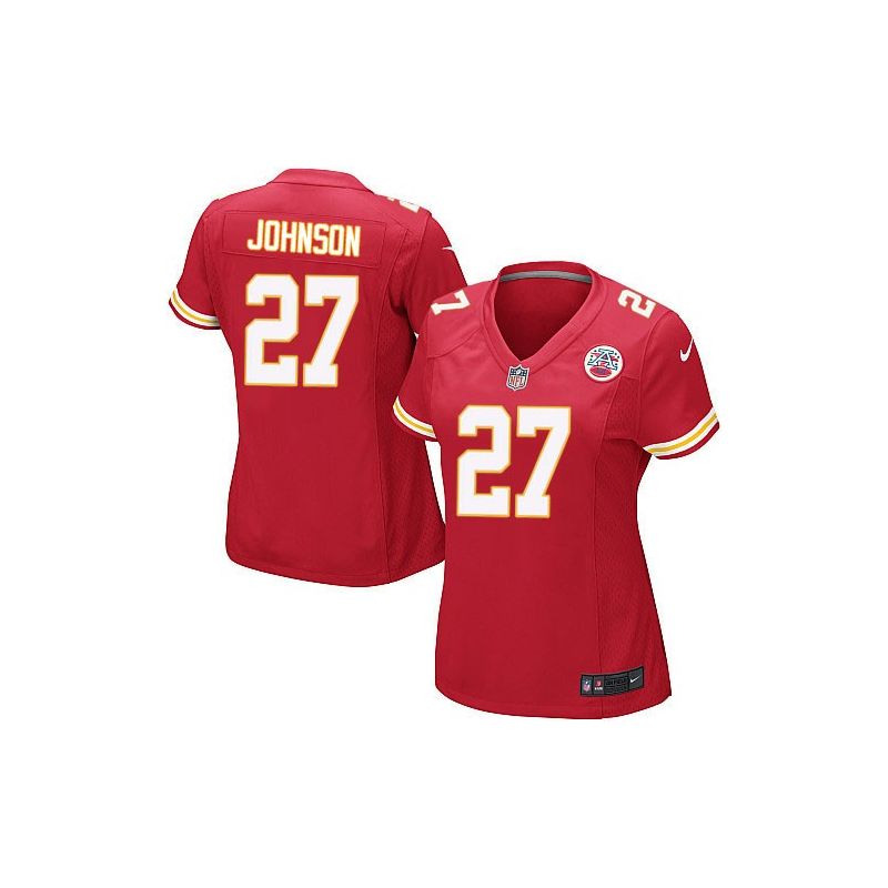 Cheap Larry Johnson Chiefs Women Jersey From China Red Game #27