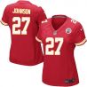 Cheap Larry Johnson Chiefs Women Jersey From China Red Game #27