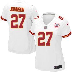 Cheap Larry Johnson Chiefs Women Jersey From China White Game #27