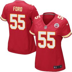 Cheap Dee Ford Chiefs Women Jersey From China Red Game #55