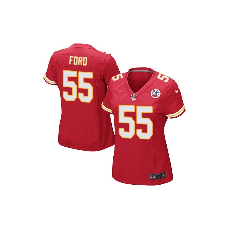 Cheap Dee Ford Chiefs Women Jersey From China Red Game #55