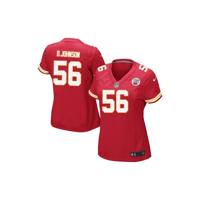 Cheap Derrick Johnson Chiefs Women Jersey From China Red Game #56