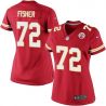 Cheap Eric Fisher Chiefs Women Jersey From China Red Game #72