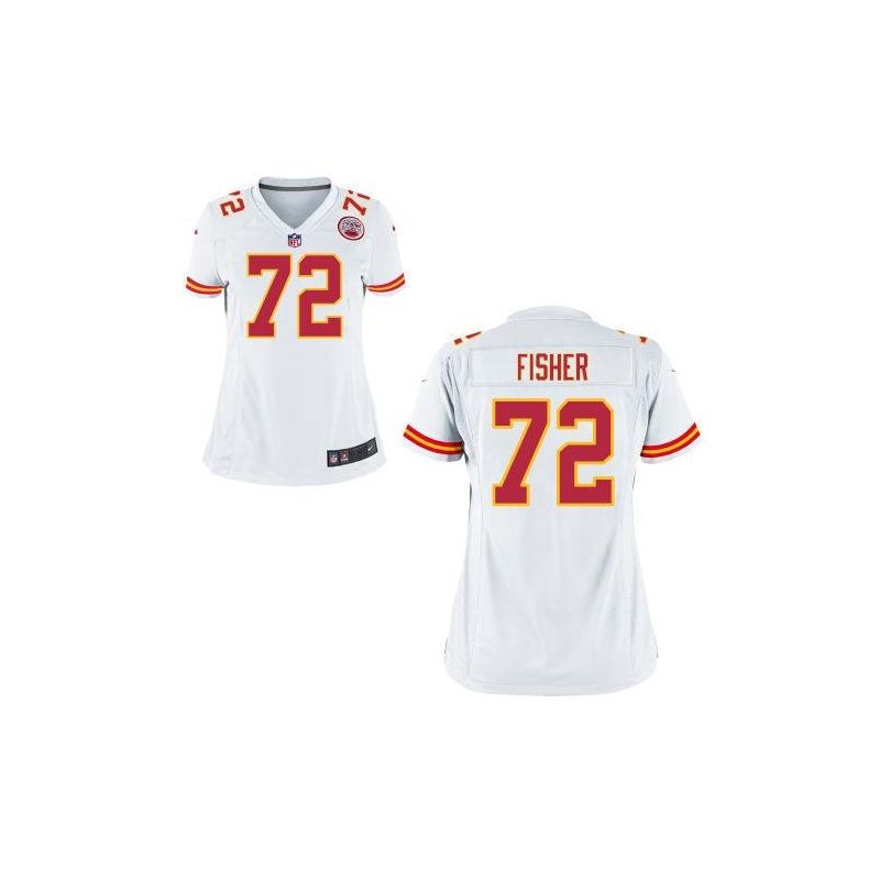 Cheap Eric Fisher Chiefs Women Jersey From China White Game #72