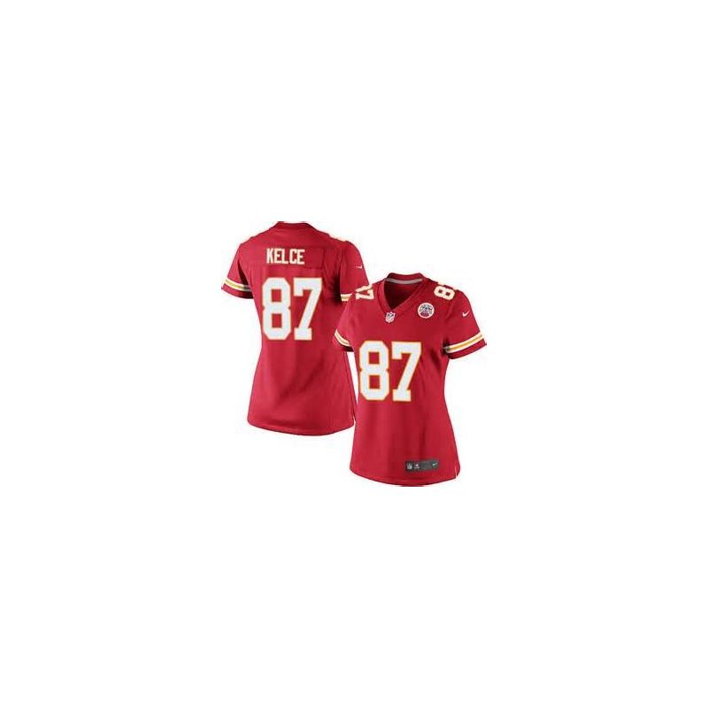 Cheap Travis Kelce Chiefs Women Jersey From China Red Game #87