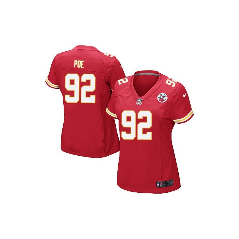 Cheap Dontari Poe Chiefs Women Jersey From China Red Game #92