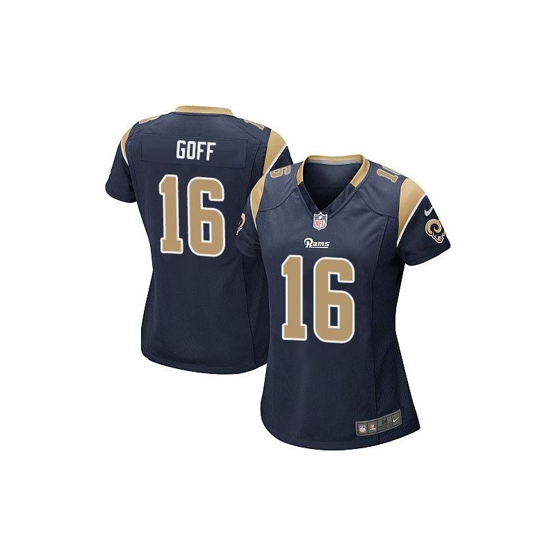 Cheap Jared Goff Rams Women Jersey From China Blue Game #16