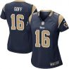 Cheap Jared Goff Rams Women Jersey From China Blue Game #16