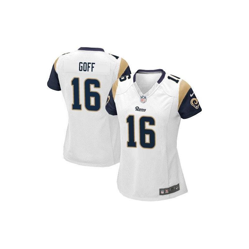 Cheap Jared Goff Rams Women Jersey From China White Game #16