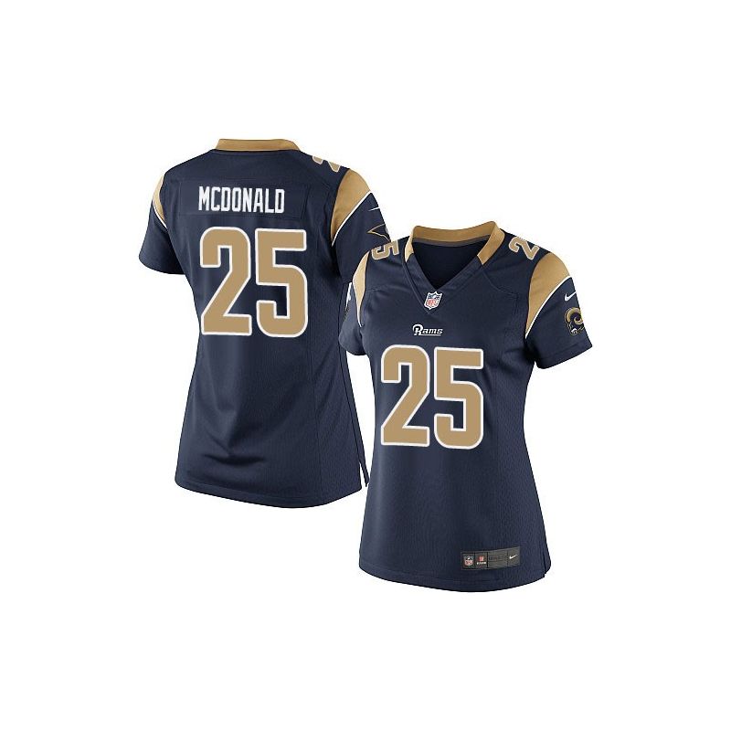 Cheap TJ McDonald Rams Women Jersey From China Blue Game #25