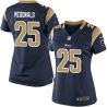 Cheap TJ McDonald Rams Women Jersey From China Blue Game #25