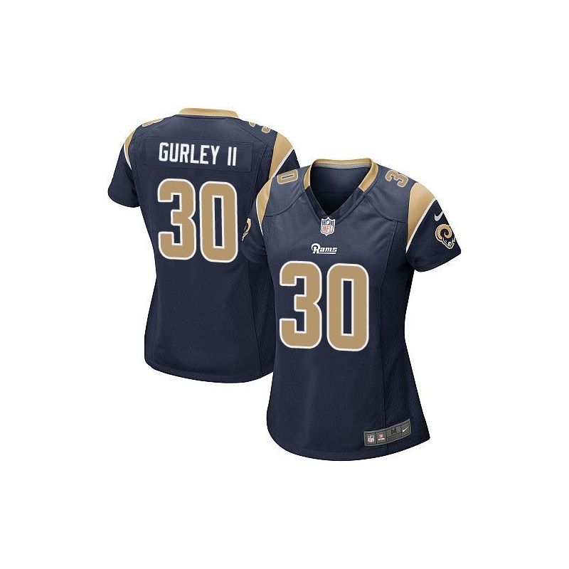 Cheap Todd Gurley II Rams Women Jersey From China Blue Game #30