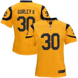 Cheap Todd Gurley II Rams Women Jersey From China Gold Game #30