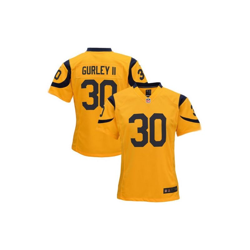 Cheap Todd Gurley II Rams Women Jersey From China Gold Game #30