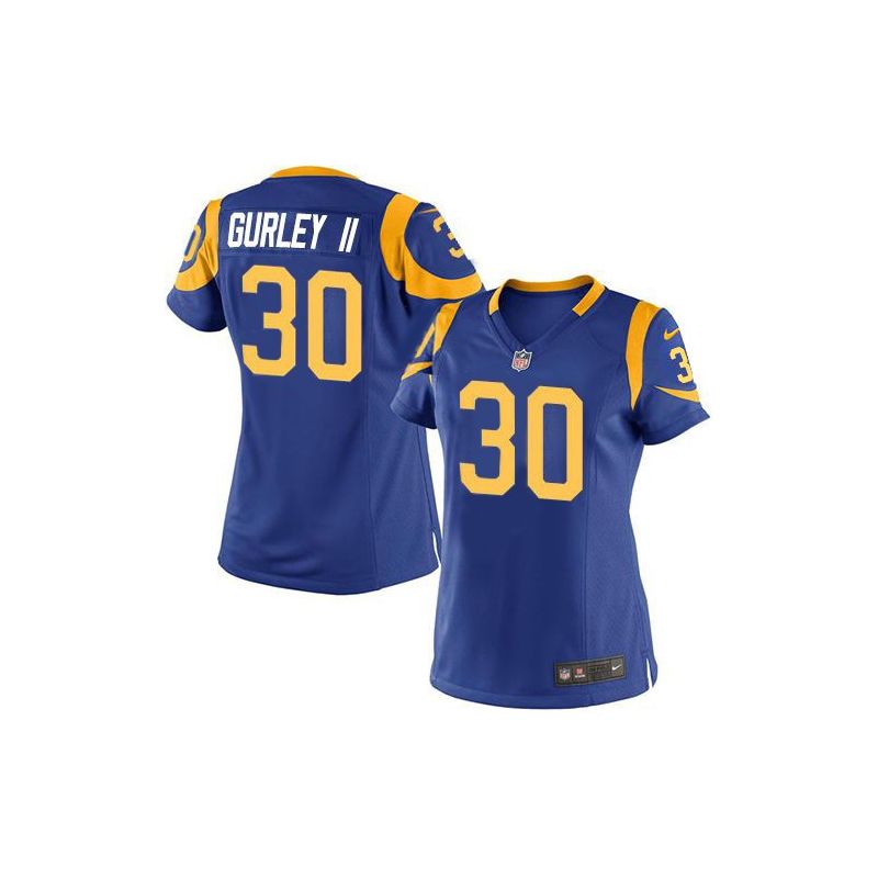 Cheap Todd Gurley II Rams Women Jersey From China Royal-Blue Game #30