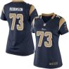 Cheap Greg Robinson Rams Women Jersey From China Blue Game #73