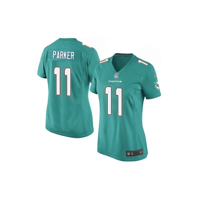 Cheap DeVante Parker Dolphins Women Jersey From China Green Game #11